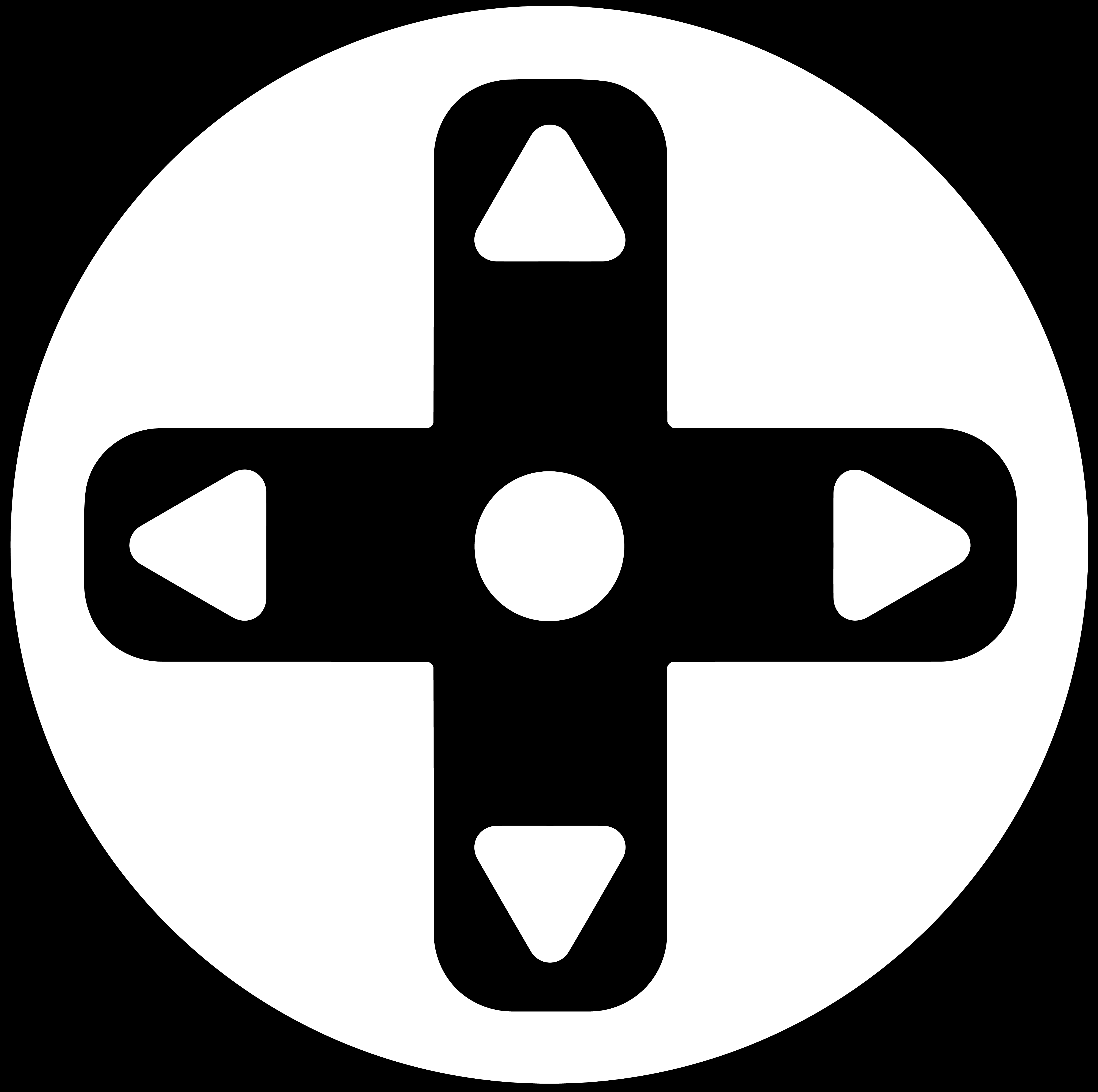 White on black logo